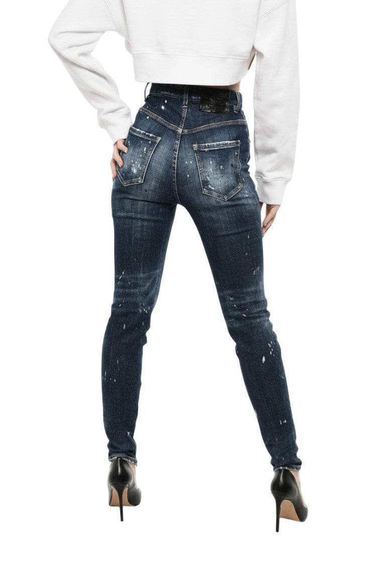 Blue Skinny High Rise Jeans 2