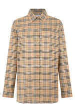 Beige Regular Check Shirt 1