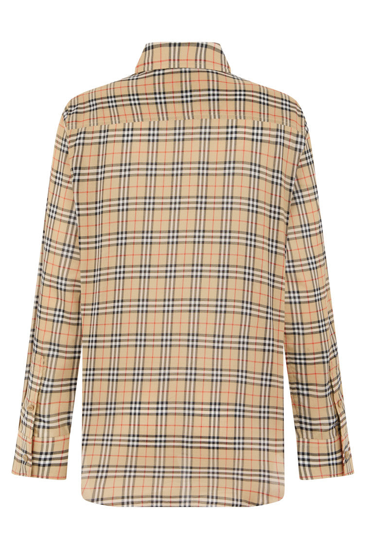 Beige Regular Check Shirt 2