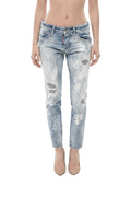 Blue Skinny Low Rise Jeans 1