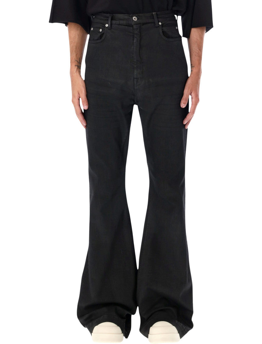 Black Bootcut Solid Jeans 1