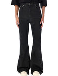 Black Bootcut Solid Jeans 1