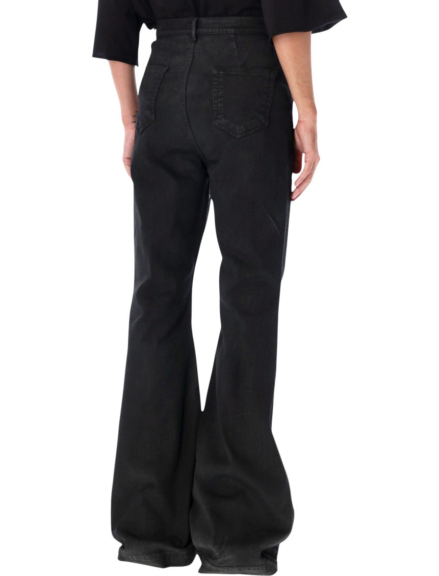 Black Bootcut Solid Jeans 2
