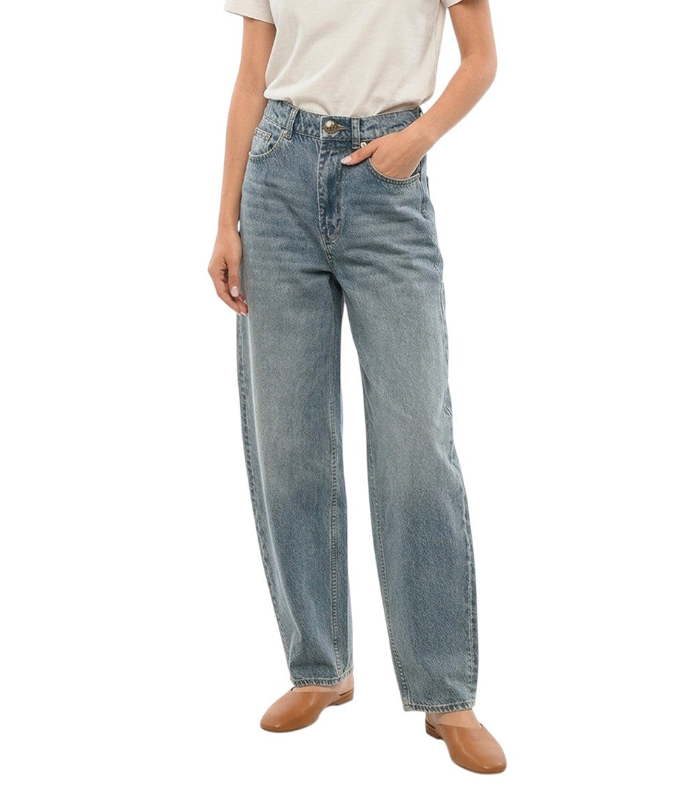 Blue Relaxed High Rise Jeans 1