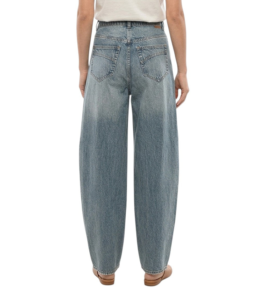 Blue Relaxed High Rise Jeans 2