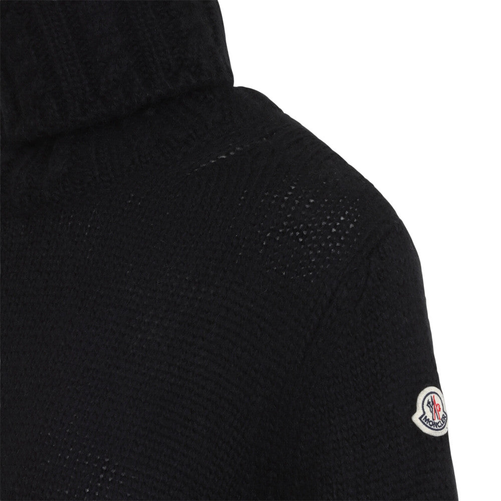 Black Knitted Turtle Neck Mini Dress 5