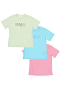 3-piece Light Green Cotton T-Shirt (Girls) 1
