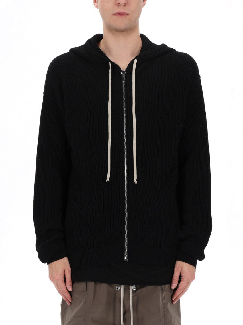Black Relaxed Zip Up Hoodie 2