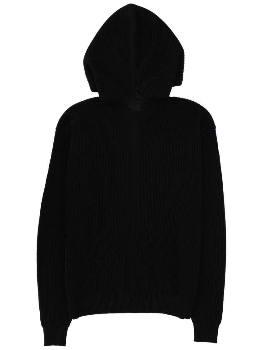 Black Relaxed Zip Up Hoodie 3