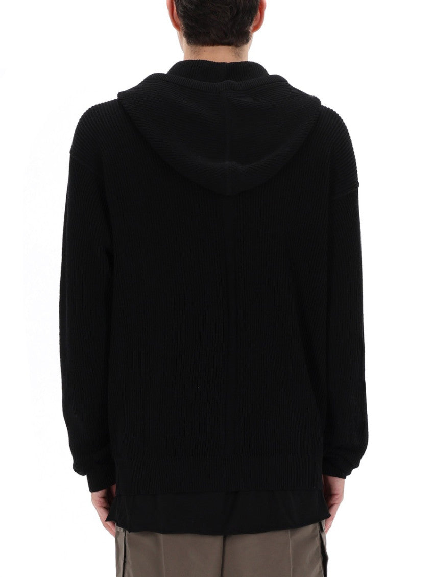Black Relaxed Zip Up Hoodie 4