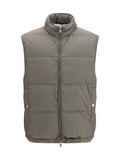 Grey Quilted Sleeveless Jacket 1