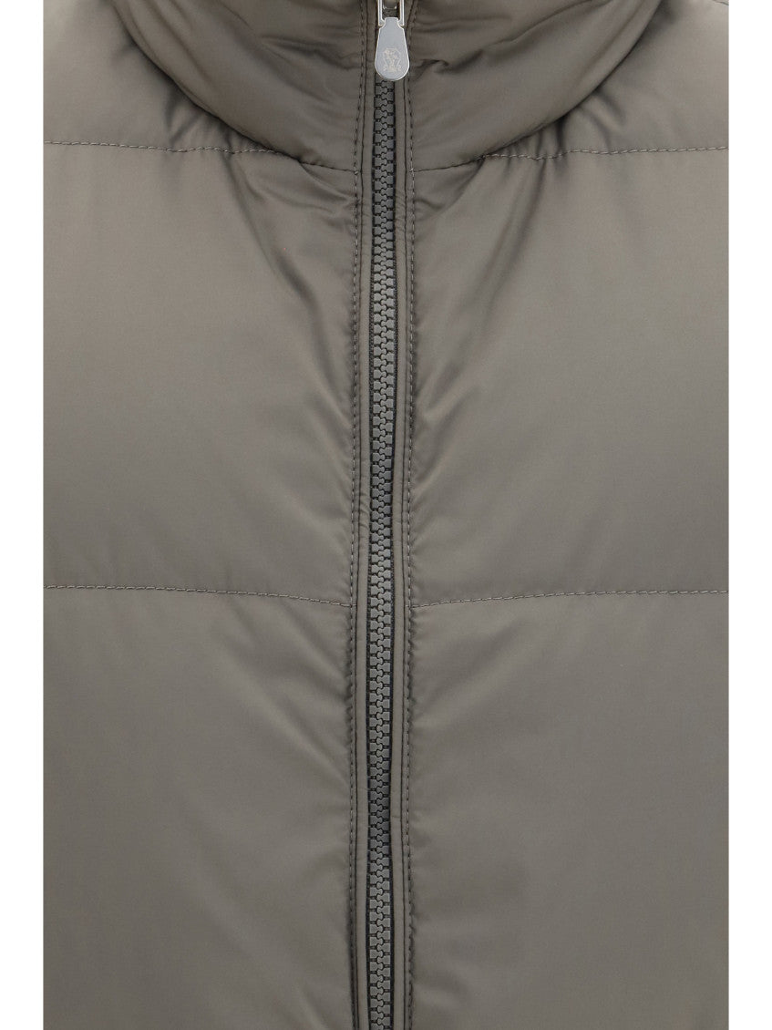 Grey Quilted Sleeveless Jacket 3