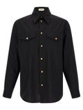 Black Regular Jacquard Shirt 1