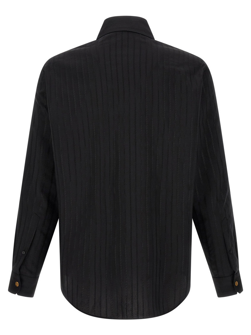 Black Regular Jacquard Shirt 2