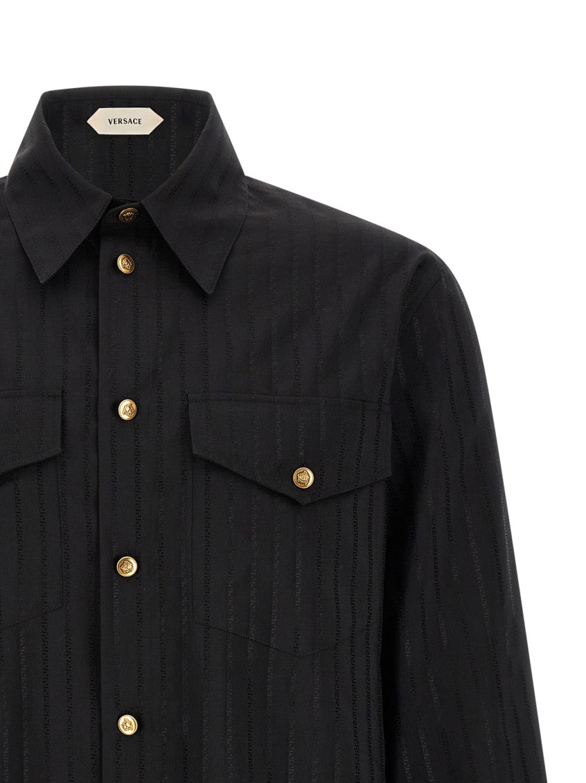 Black Regular Jacquard Shirt 3