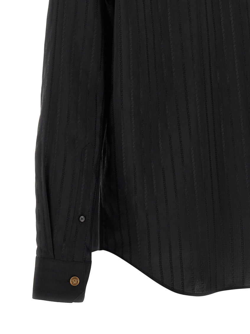 Black Regular Jacquard Shirt 4
