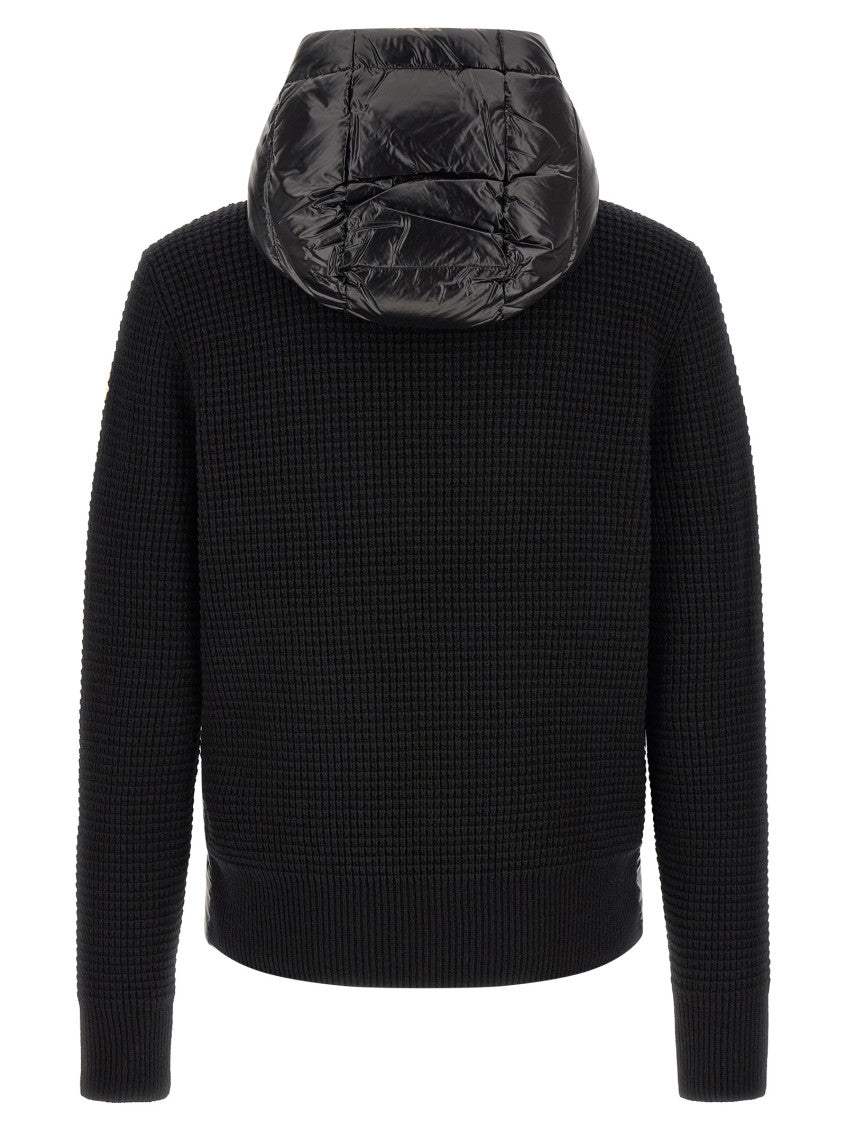 Black Quilted Hood Jacket 2