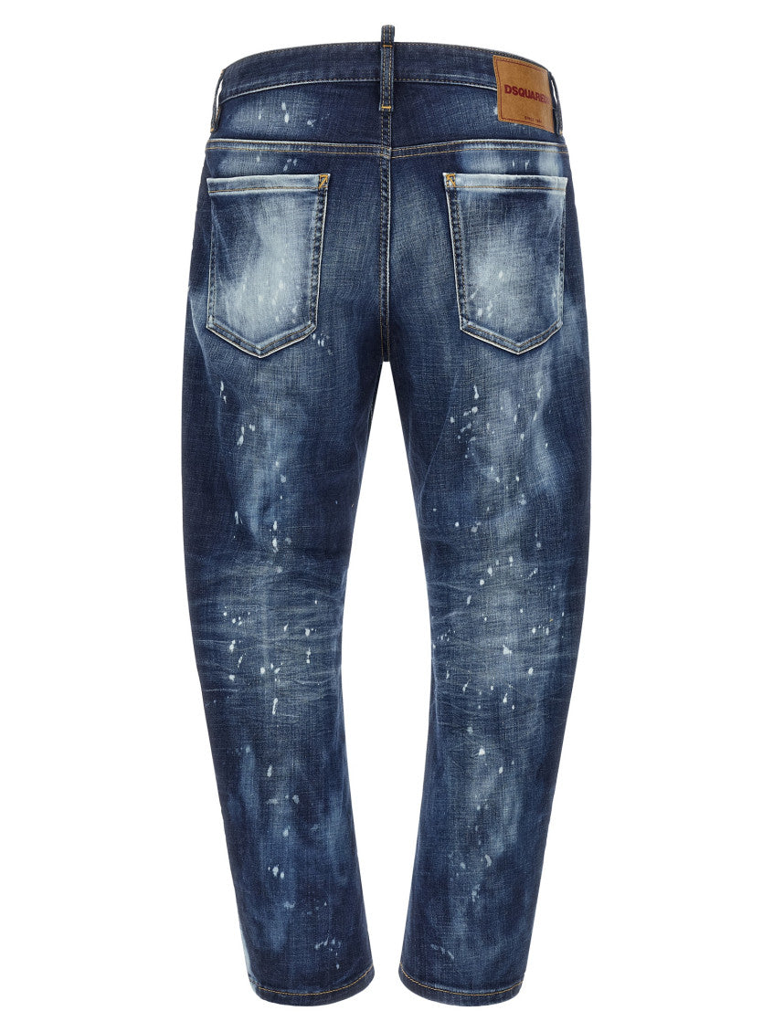 Blue Mid Rise Jeans 2