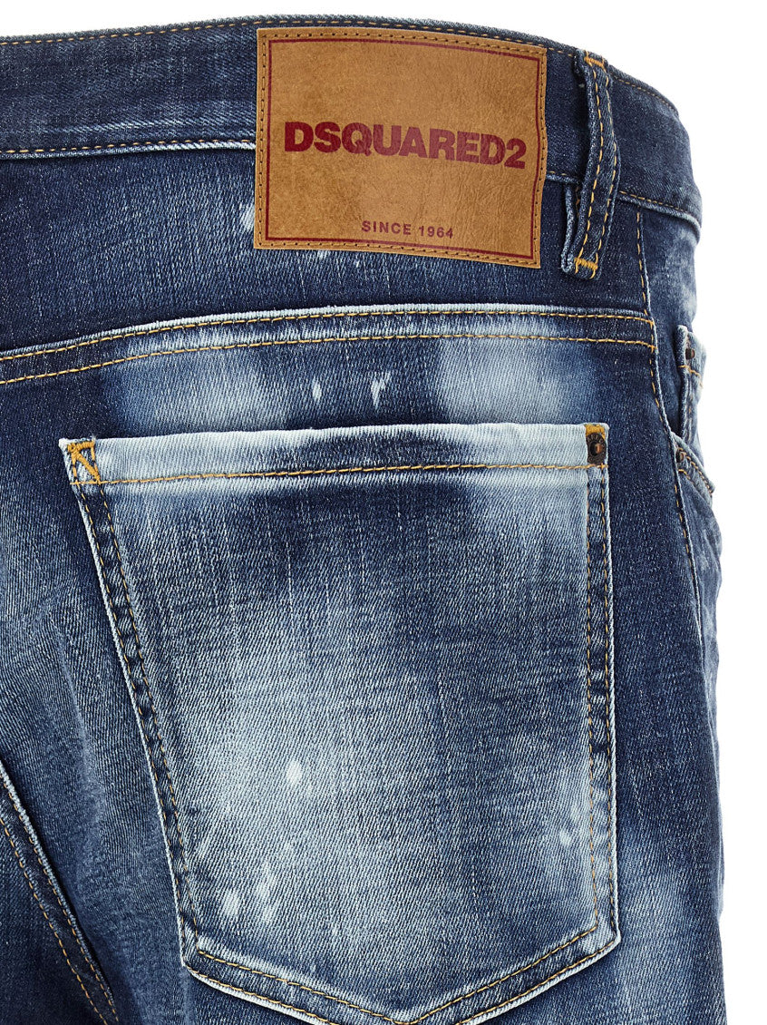 Blue Mid Rise Jeans 4
