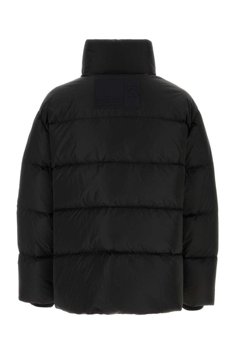 Black Mock Collar Jacket 2
