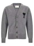 Grey Logo V Neck Cardigan 1
