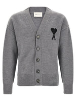 Grey Logo V Neck Cardigan 1