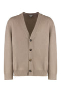Beige Knitted V Neck Sweater 1