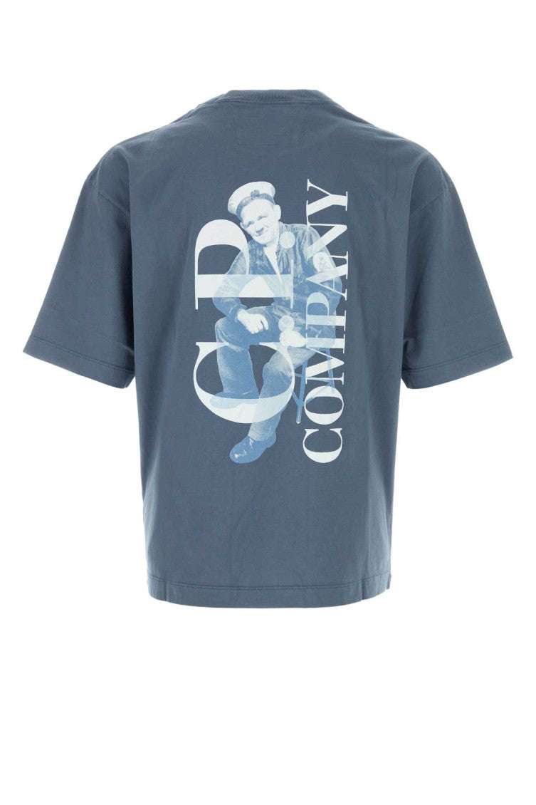 Blue Crew Neck T-Shirt 2