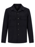 Dark Blue Straight Overshirt 1