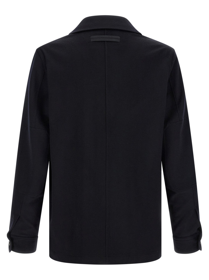 Dark Blue Straight Overshirt 2