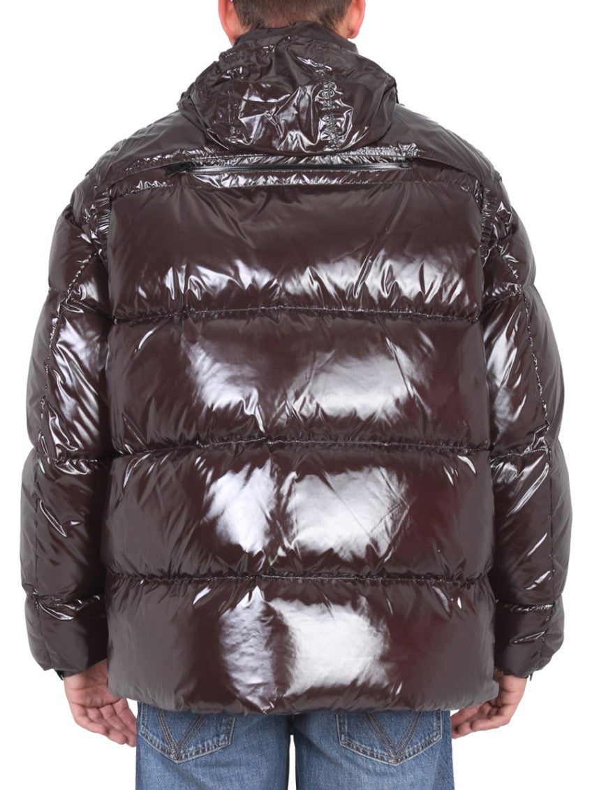 Brown Quilted Hood Jacket 3