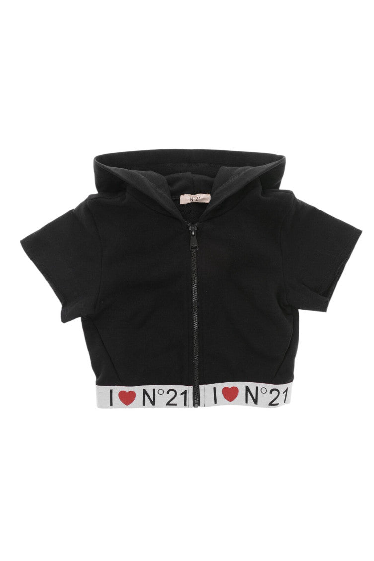 Girls Black Logo Jacket 1