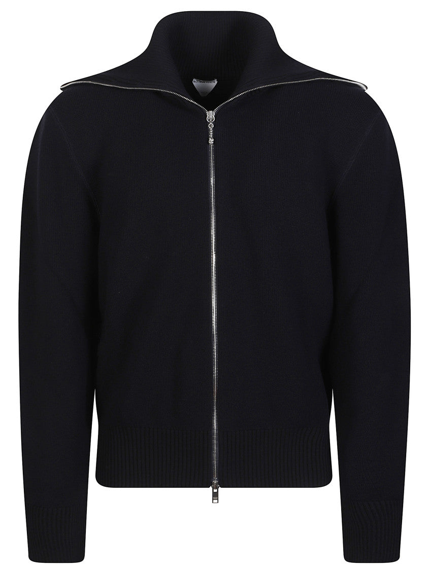 Blue Regular Zip Up Cardigan 1