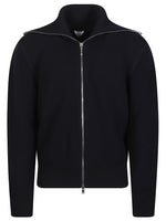 Blue Regular Zip Up Cardigan 1
