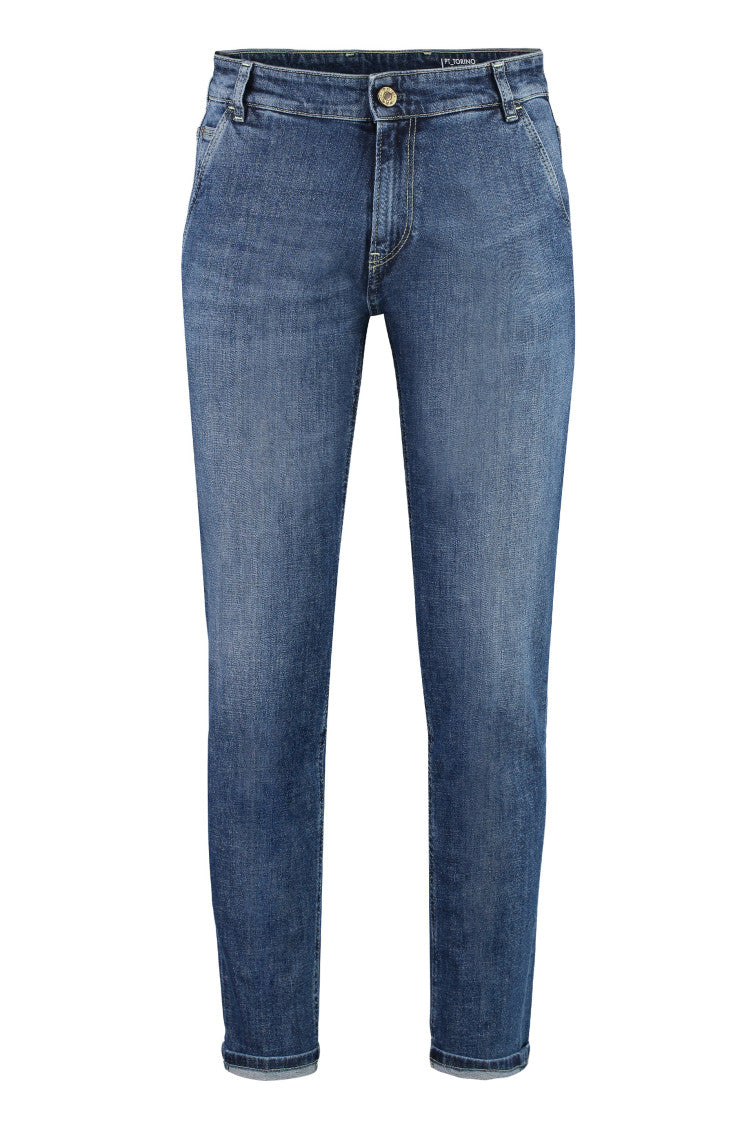 Blue Mid Rise Jeans 1