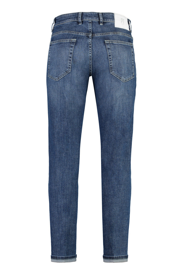 Blue Mid Rise Jeans 2
