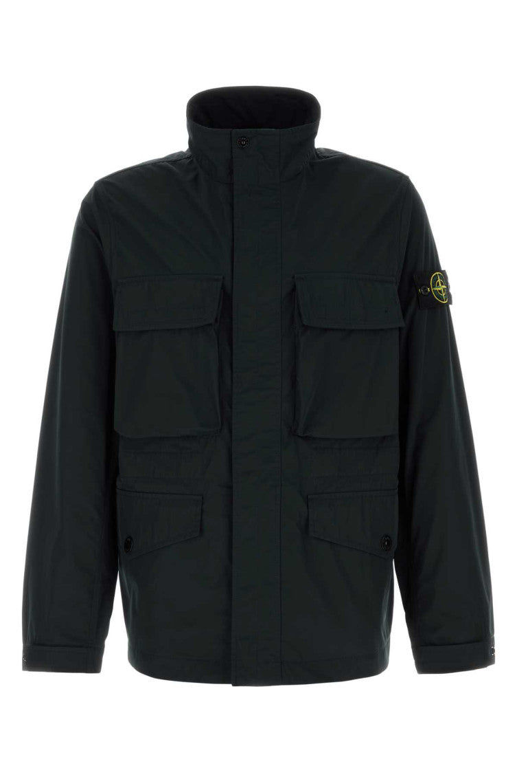 Black Mock Collar Jacket 1