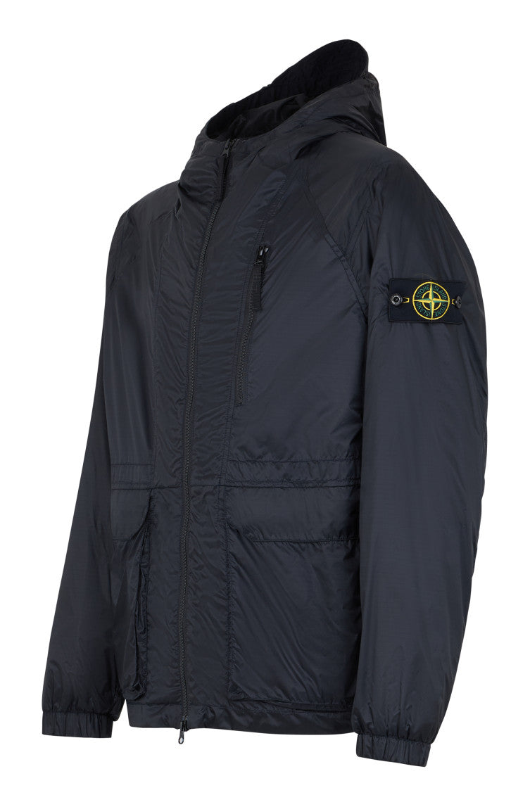 Dark Blue Hood Jacket 3