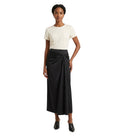 Black Pleated Midi Skirt 1