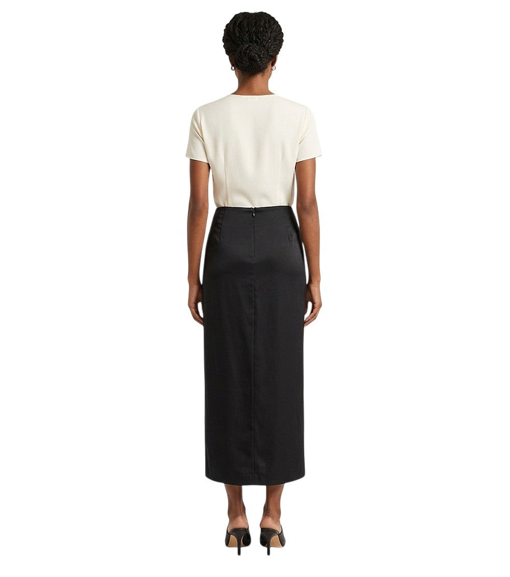 Black Pleated Midi Skirt 2