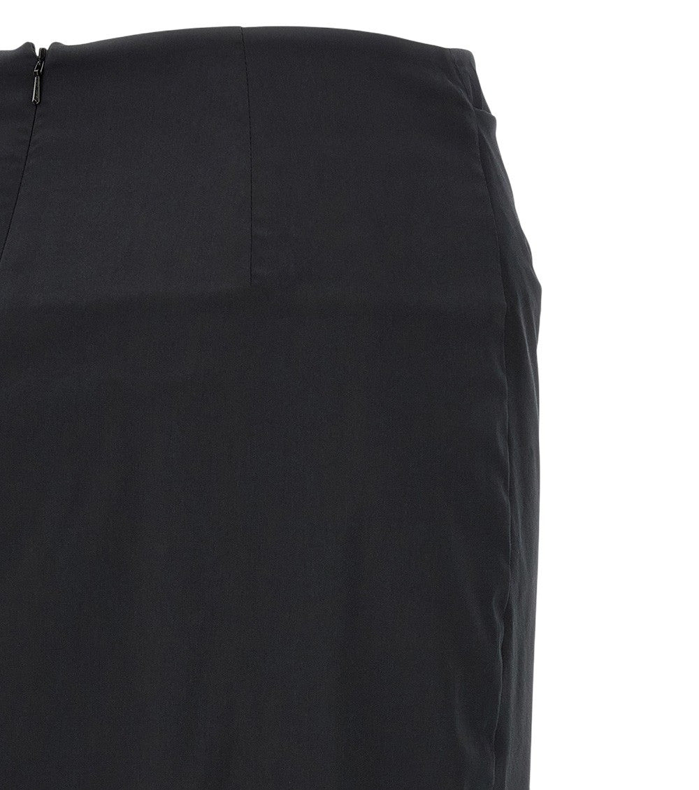 Black Pleated Midi Skirt 4