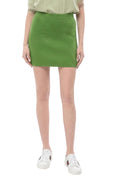 Green Textured Mini Skirt 1