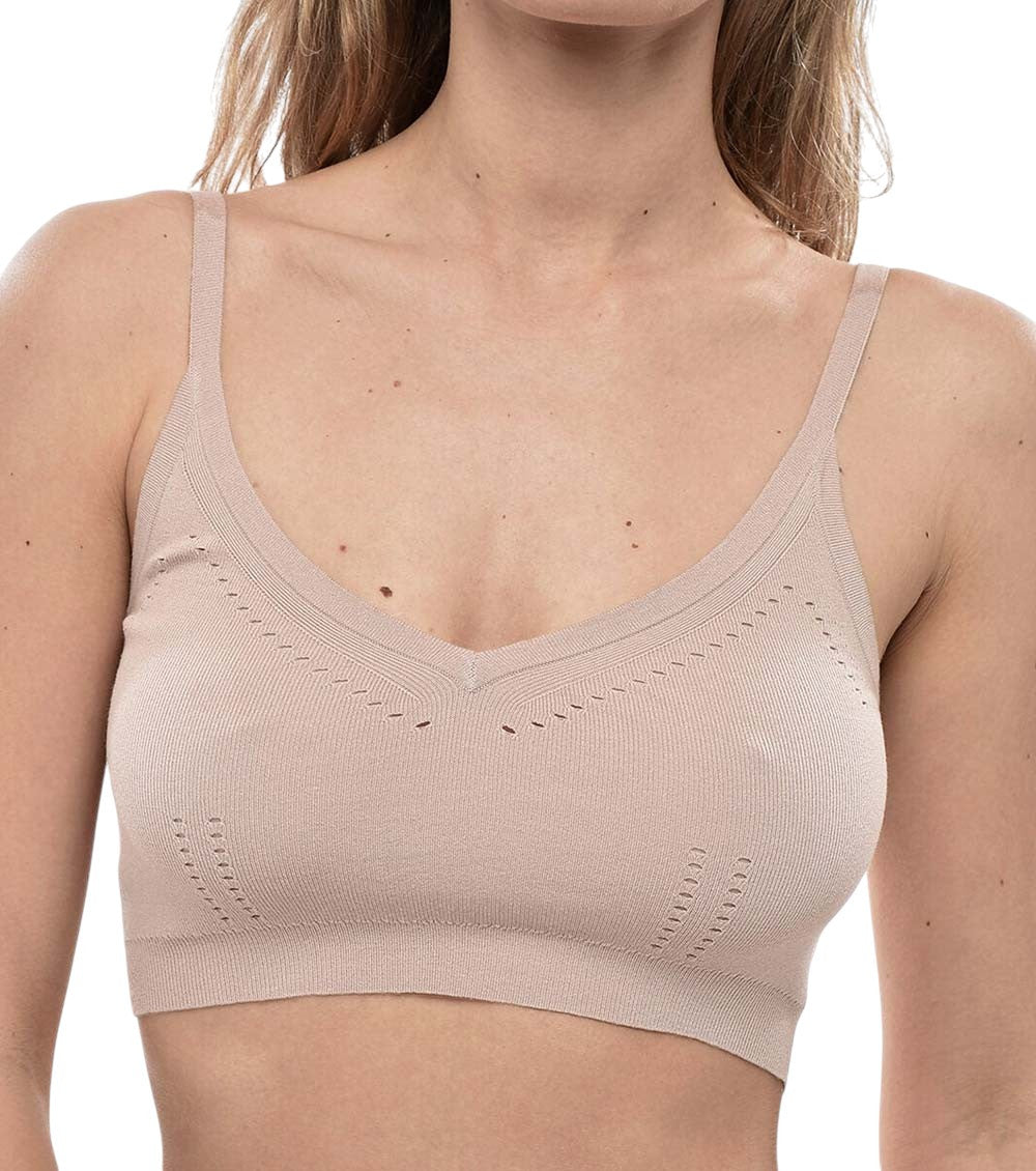 Pink Textured Scoop Neck Top 1