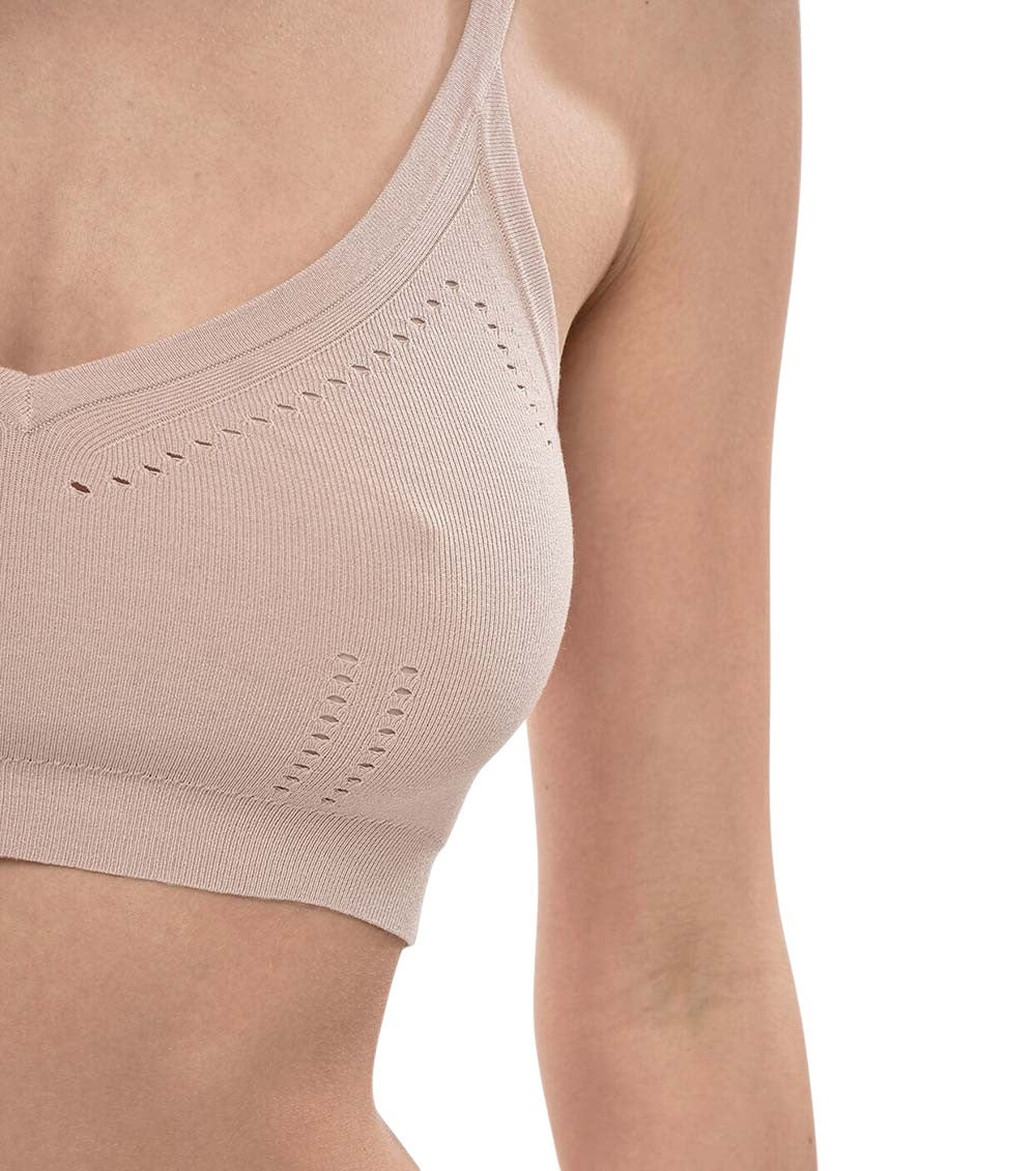Pink Textured Scoop Neck Top 3