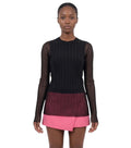 Black Textured Crew Neck Top 1