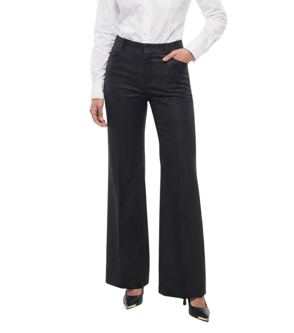Black Tailored Flat Front Pants 1