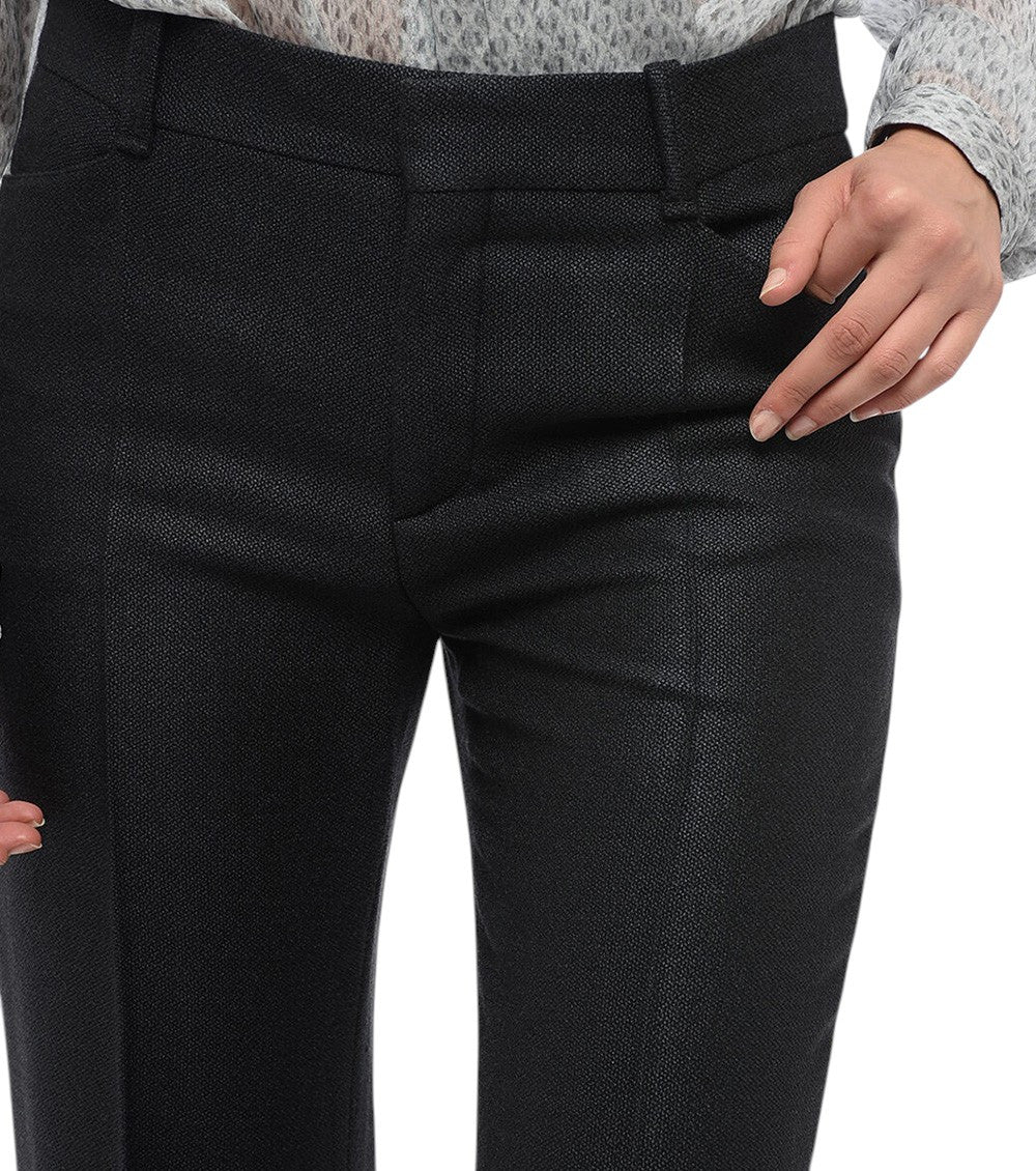 Black Tailored Flat Front Pants 3