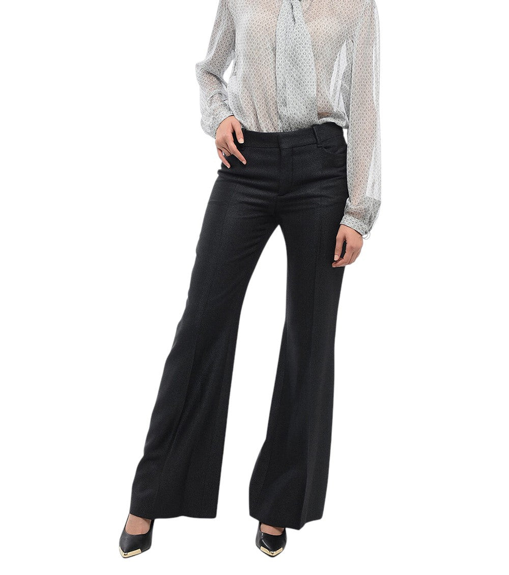 Black Tailored Flat Front Pants 4