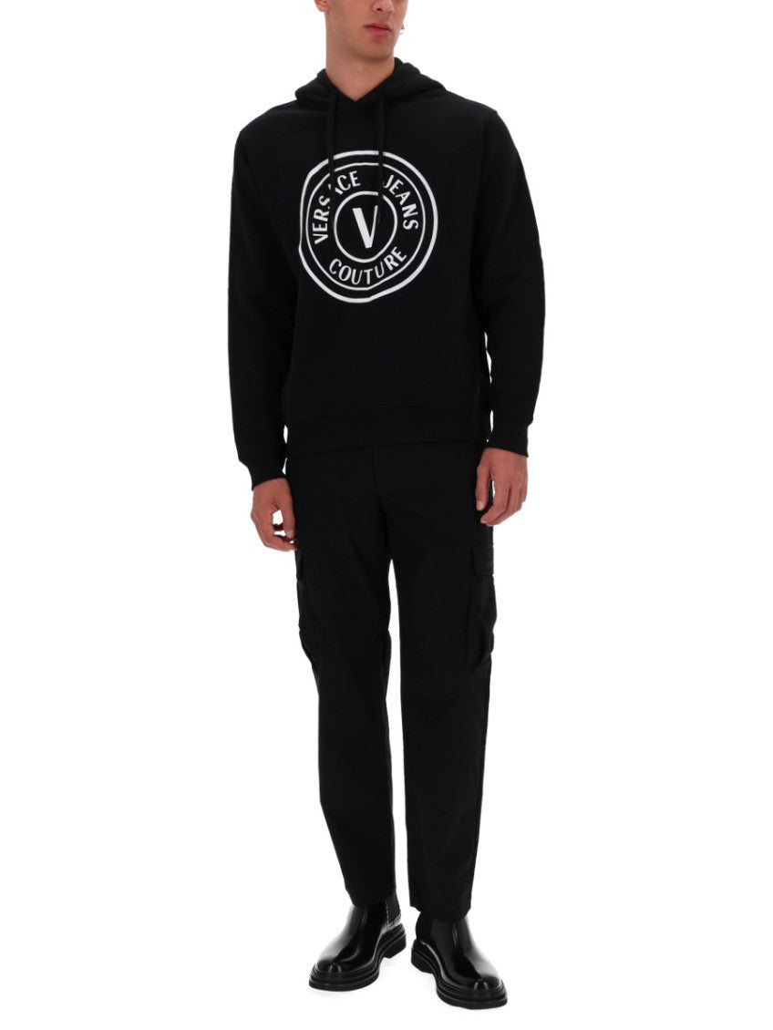Black Logo Regular Hoodie 2
