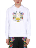 White Logo Regular Hoodie 1